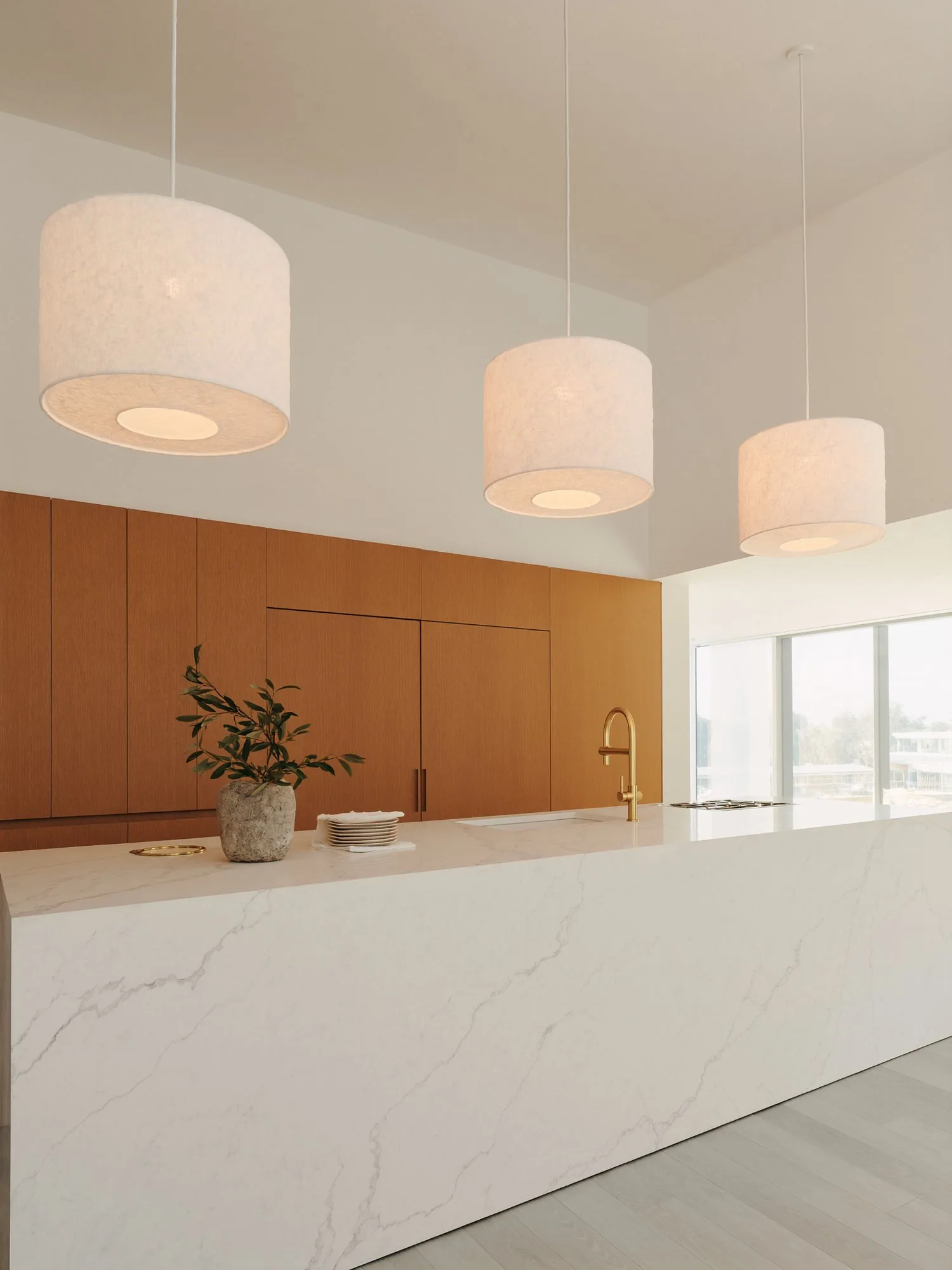 Kitchen with integrated smart lighting control